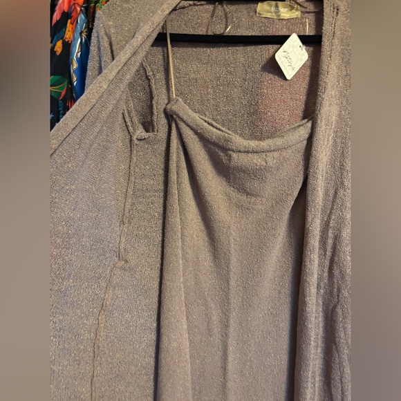 Free People Lottie Solid Sweater Dress Set in Mushroom Woods NWT Sz S - Picture 4 of 4